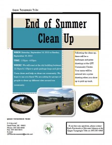End of Summer Clean Up Flyer