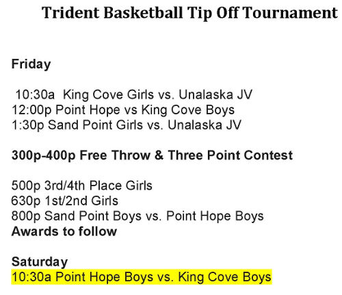trident tipoff friday sked
