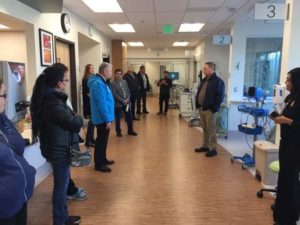 EAT Board Members and Directors touring ANTHCâ€™s new infusion center in the Healthy Community Building with Roald Helgesen, ANTHC CEO October 17, 2017