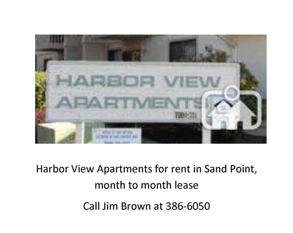 Harbor View Apartments for Rent 830 AM KSDP Sand Point, AK