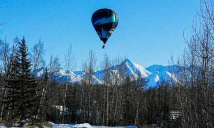 Yes, there really is a hot air balloon floating around Mat-Su